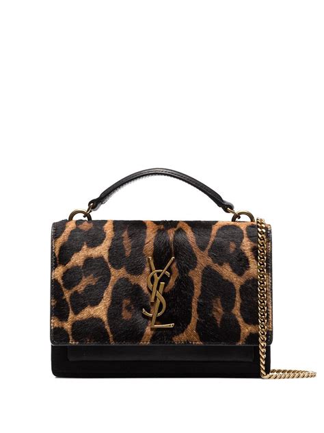 ysl portafoglio leopardato|ysl leopard print tote bag.